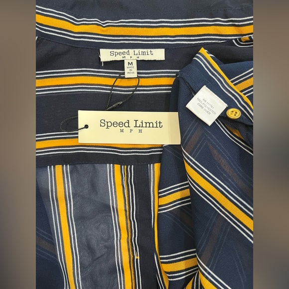 Cute navy blue/white/yellow coverup kimono/ asymmetrical long blouse 👘 - Picture 6 of 6